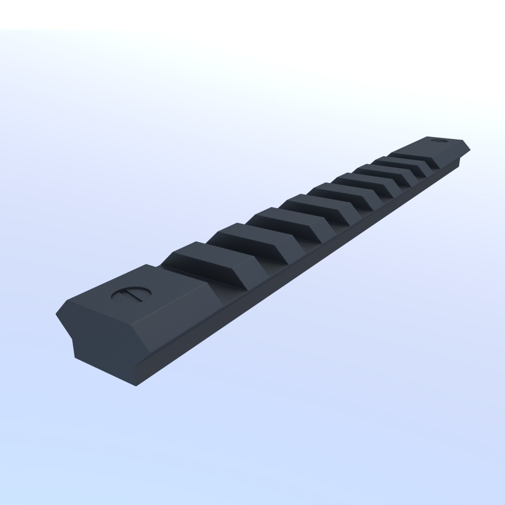 High Poly Picatinny Rail preview image 1